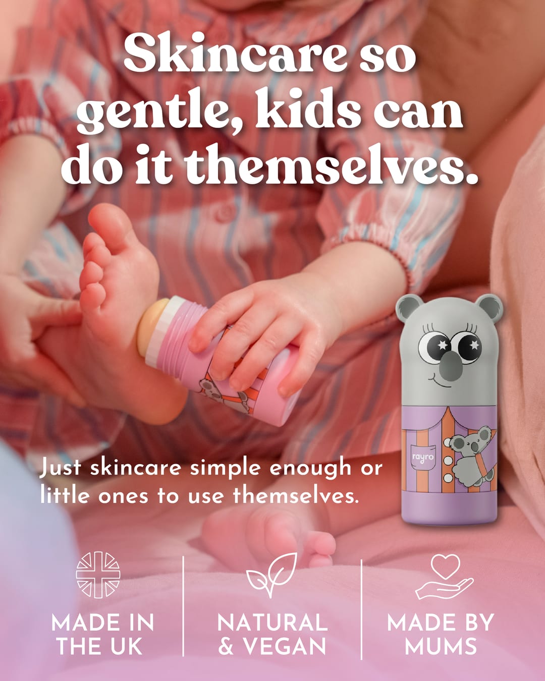 rayro skincare for kids paid ad creative