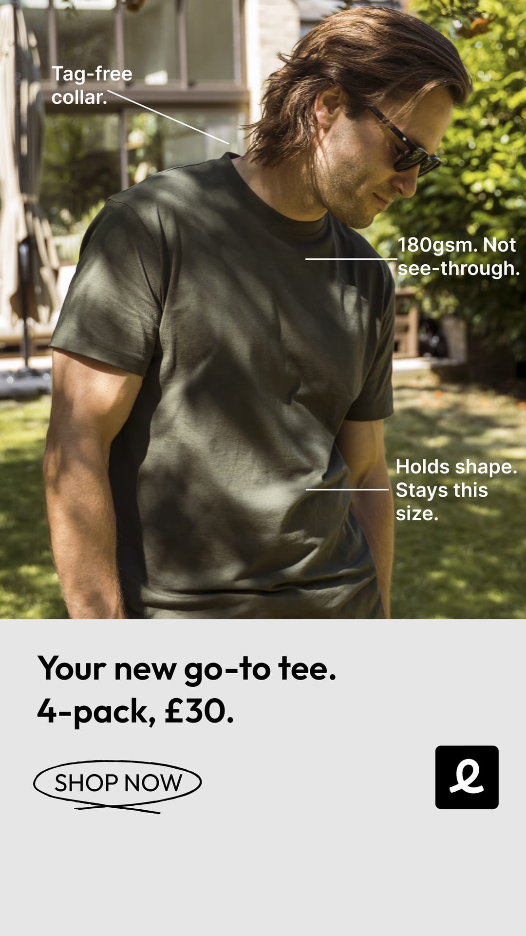 ThreadCo tag-free collar, holds its shape